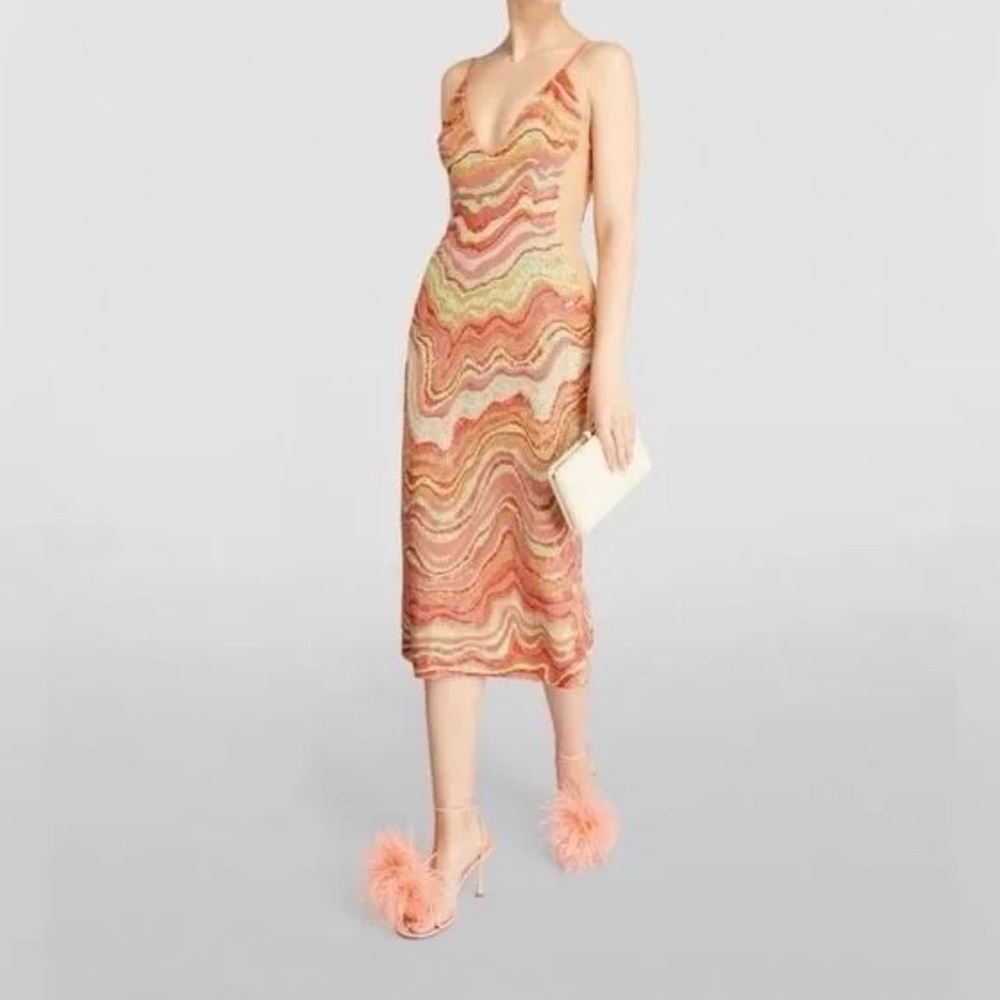 Cult Gaia Leticia Beaded Midi Dress